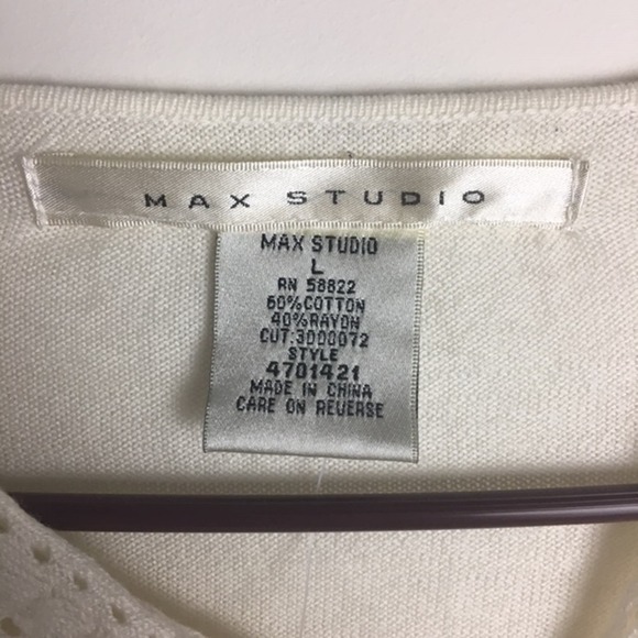 Max Studio Shrug White Size Large - Picture 6 of 16